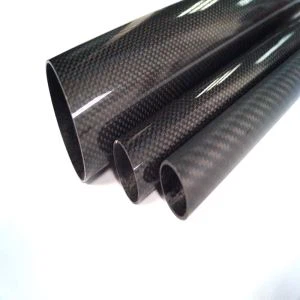 Các thông số kỹ thuật khác nhau 3k Roll wrapped Carbon Fiber Tubes Round